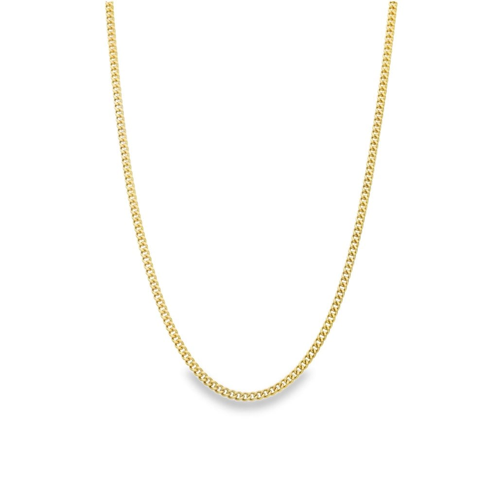 9ct Yellow Gold Fine Curb Chain - 18.5" - 5.9g