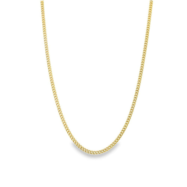 9ct Yellow Gold Fine Curb Chain - 18.5" - 5.9g
