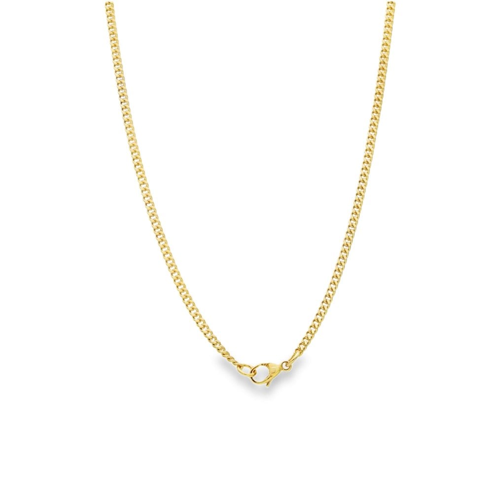 9ct Yellow Gold Fine Curb Chain - 18.5" - 5.9g