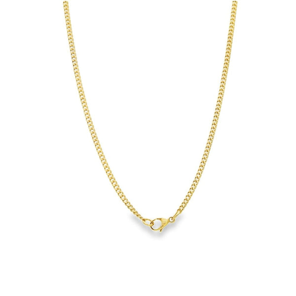 9ct Yellow Gold Fine Curb Chain - 18.5" - 5.9g