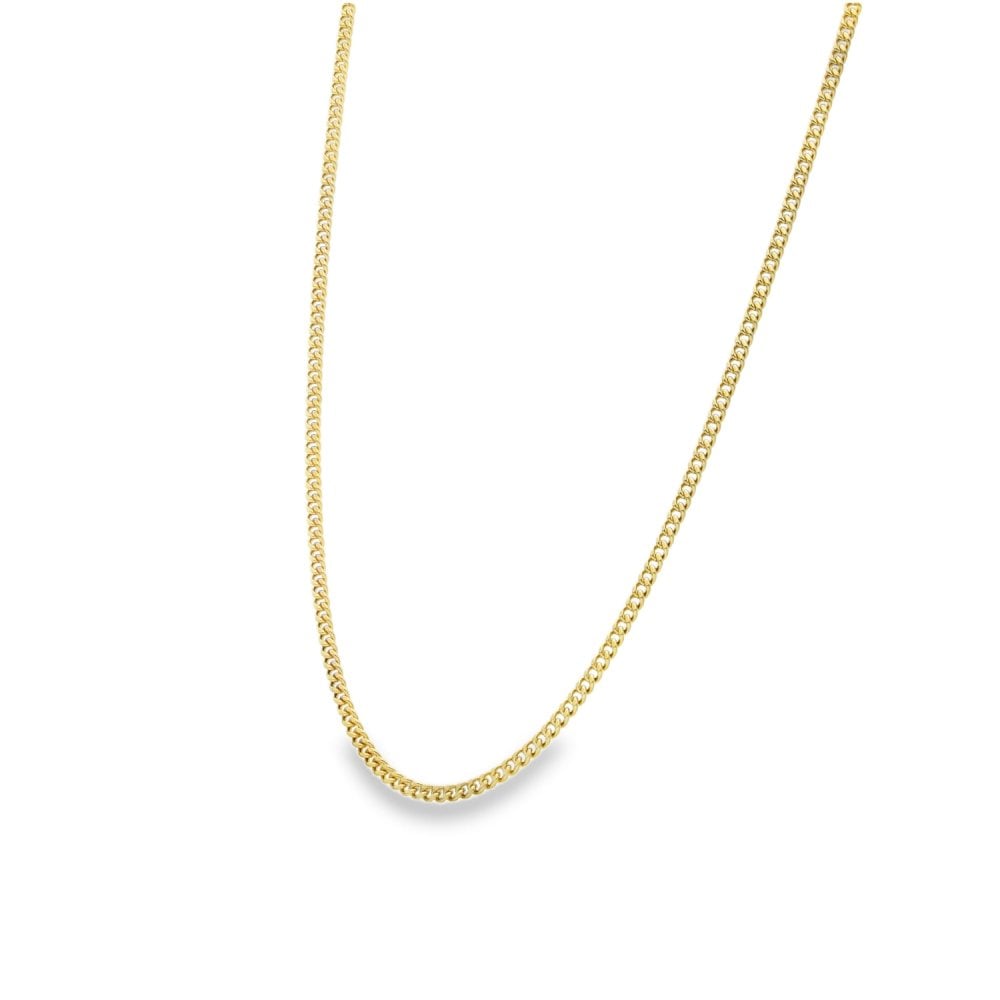 9ct Yellow Gold Fine Curb Chain - 18.5" - 5.9g