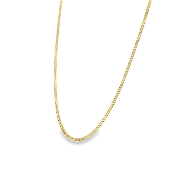 9ct Yellow Gold Fine Curb Chain - 18.5" - 5.9g