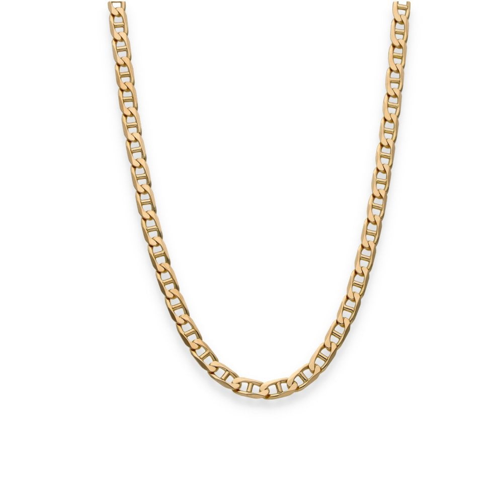 9ct Yellow Gold Anchor Chain - 22" - 18.6g
