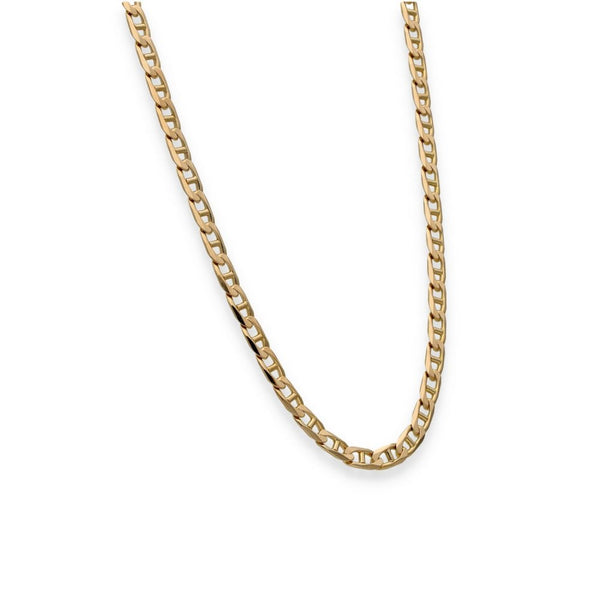 9ct Yellow Gold Anchor Chain - 22" - 18.6g
