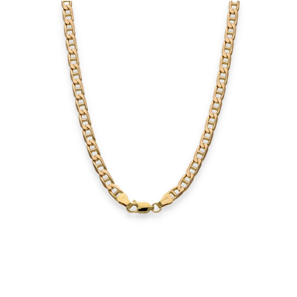 9ct Yellow Gold Anchor Chain - 22" - 18.6g