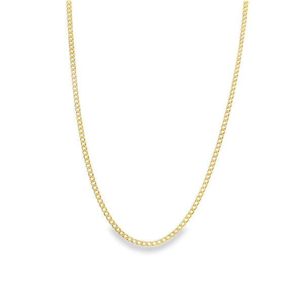 9ct Yellow Gold Fine Curb Chain - 20" - 2.7g