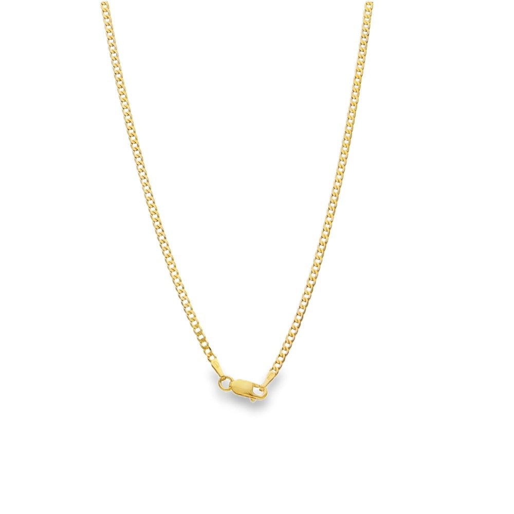 9ct Yellow Gold Fine Curb Chain - 20" - 2.7g