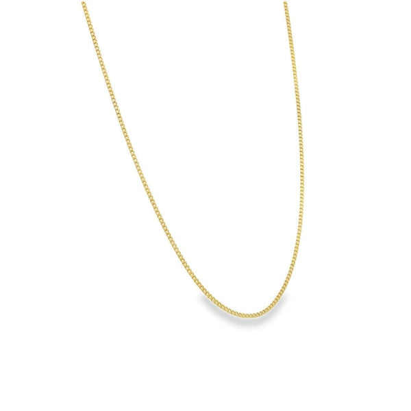 9ct Yellow Gold Fine Curb Chain - 16" - 2.1g