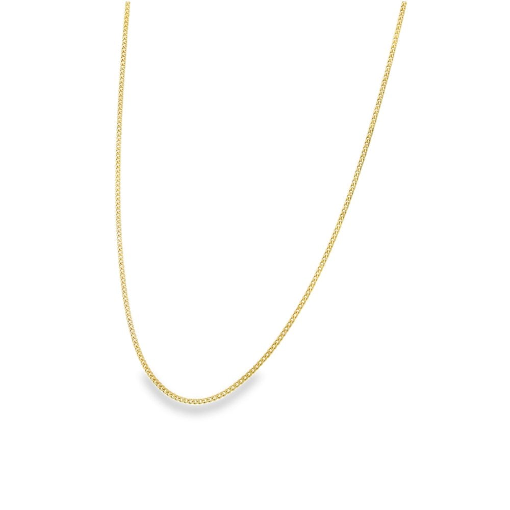 9ct Yellow Gold Fine Curb Chain - 16" - 2.1g