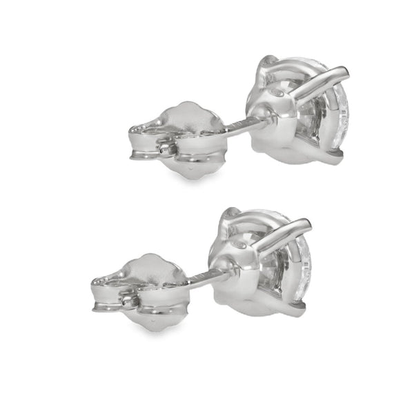 2.04ct White Gold Round Diamond Stud Earrings - F-G/SI1/2