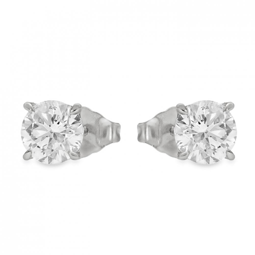 1.49ct White Gold Round Diamond Stud Earrings - F-G/SI1/2