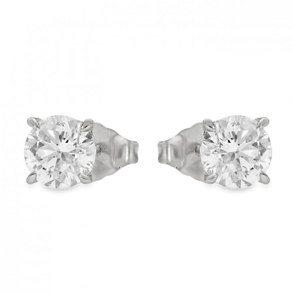 1.49ct White Gold Round Diamond Stud Earrings - F-G/SI1/2