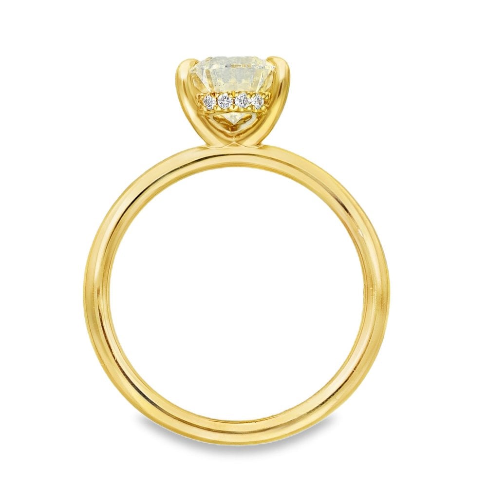 2.17ct Yellow Gold Pear Diamond Engagement Ring - E-F/VS2-VS