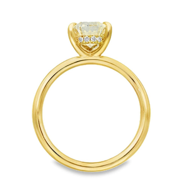 2.17ct Yellow Gold Pear Diamond Engagement Ring - E-F/VS2-VS