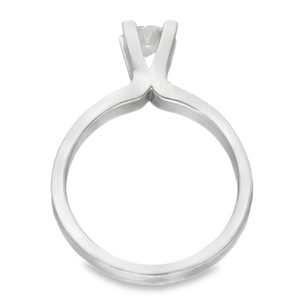 18ct White Gold Solitaire Engagement Ring - Size N - 0.50ct