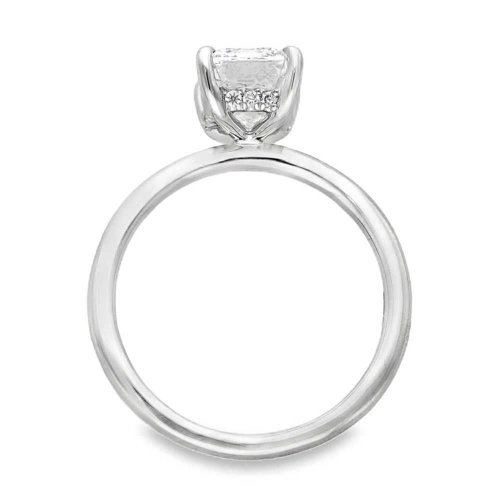 2.14ct Platinum Emerald Diamond Engagement Ring - F-H/VS2