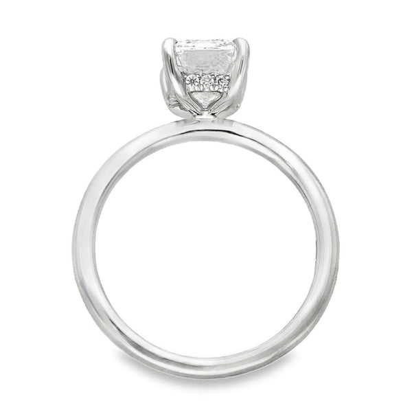 2.14ct Platinum Emerald Diamond Engagement Ring - F-H/VS2
