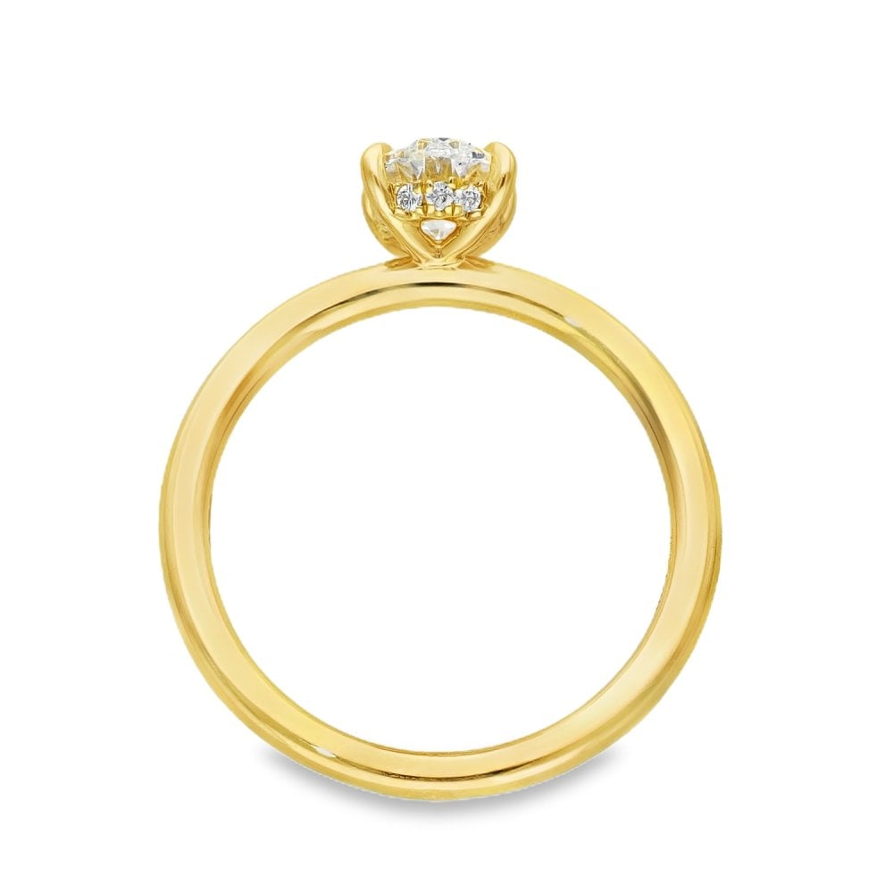 1.08ct Yellow Gold Oval Diamond Engagement Ring - E-F/VS2