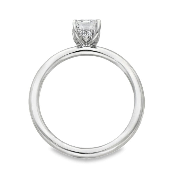 1.15ct Platinum Emerald Diamond Engagement Ring - D-F/VS2