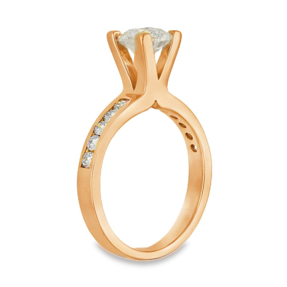 18ct Rose Gold Diamond Solitaire Engagement Ring - 1.00ct