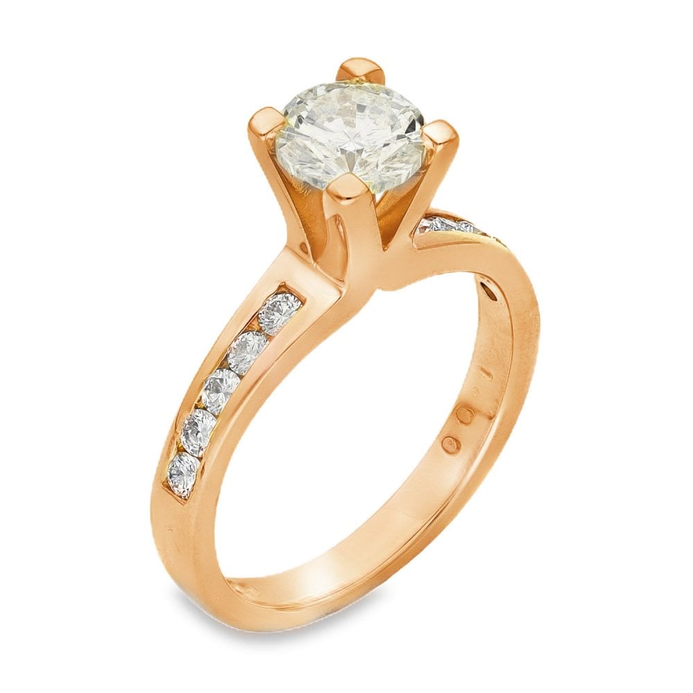 18ct Rose Gold Diamond Solitaire Engagement Ring - 1.00ct
