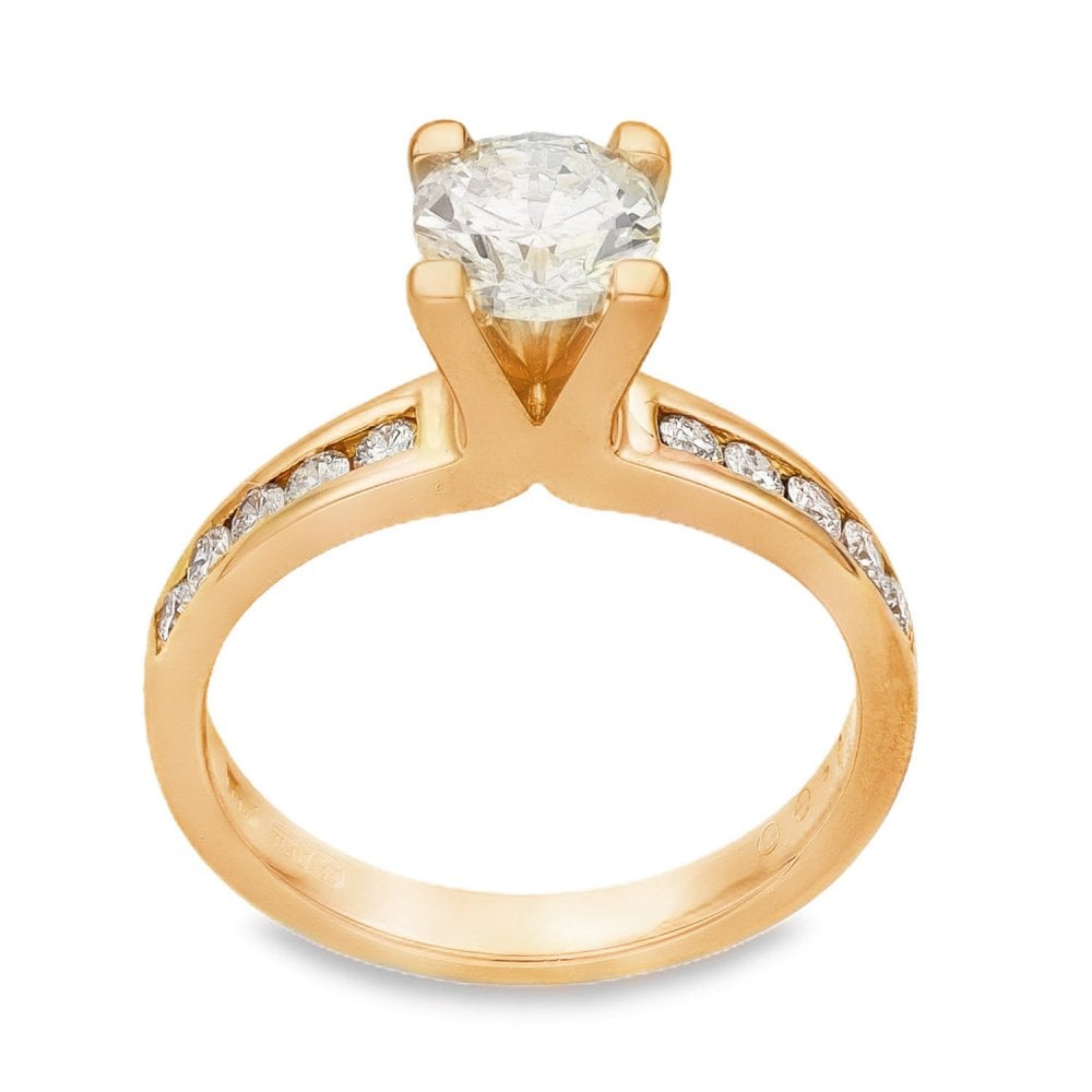 18ct Rose Gold Diamond Solitaire Engagement Ring - 1.00ct