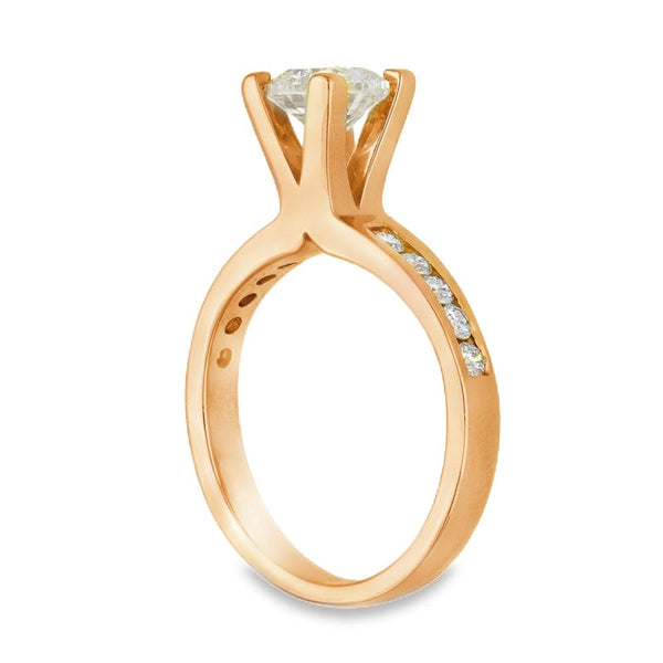 18ct Rose Gold Diamond Solitaire Engagement Ring - 1.00ct