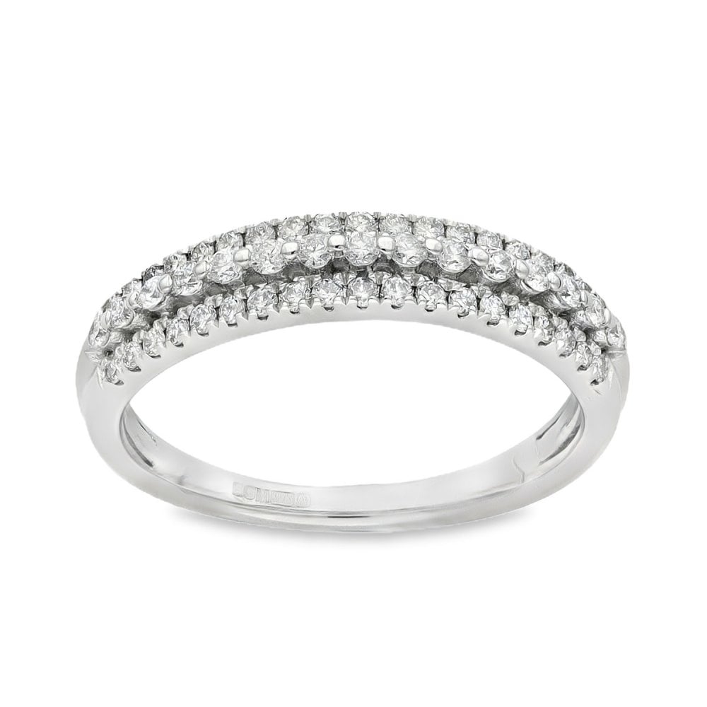 9ct Yellow Gold Diamond Half-Eternity Ring - Size L - 0.39ct