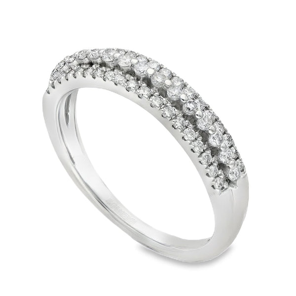 9ct Yellow Gold Diamond Half-Eternity Ring - Size L - 0.39ct