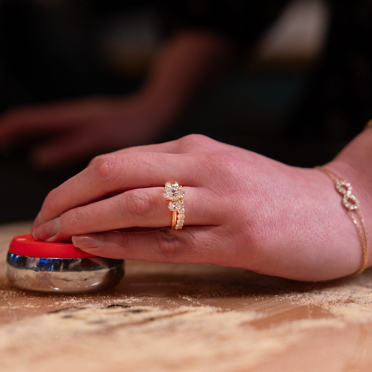 3.00ct Yellow Gold Certified Diamond Trilogy Ring - F/VS