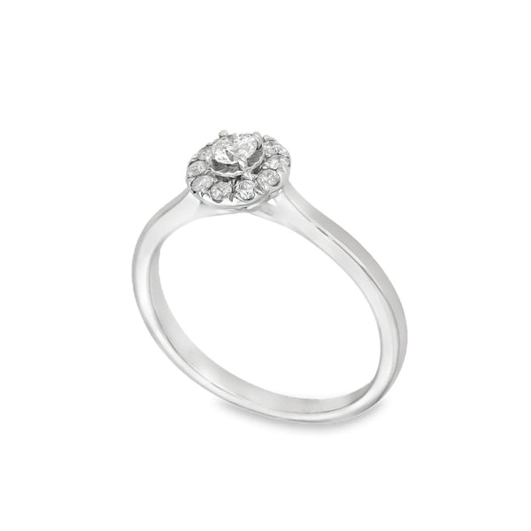 9ct Yellow Gold Diamond Cluster Ring - Size K½ - 0.25ct