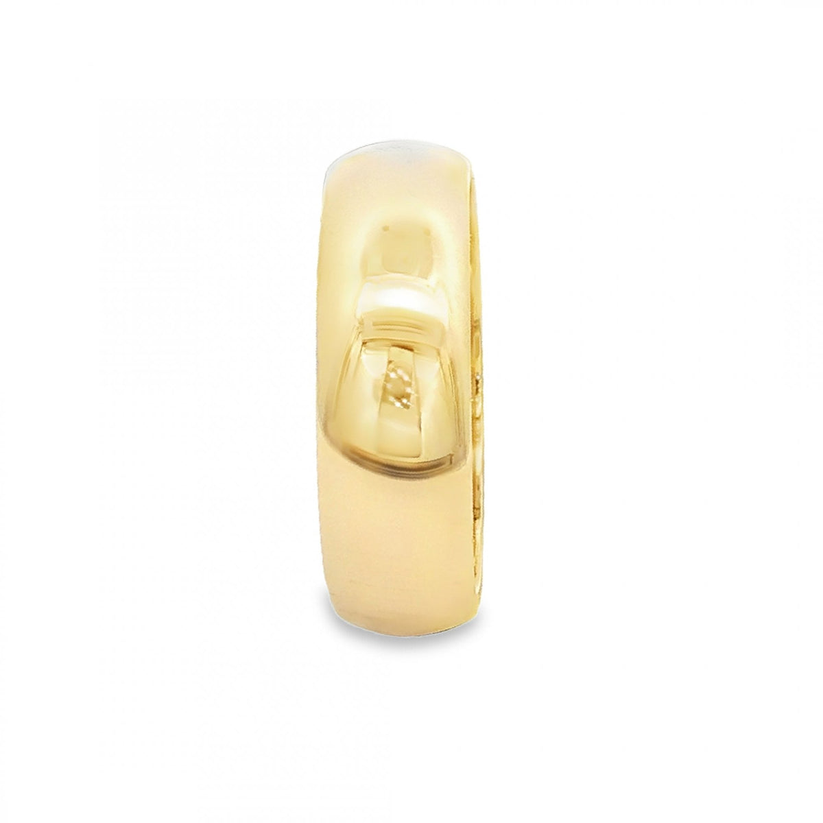 9ct Yellow Gold D-Shape Wedding Band - Size T½ - 7mm