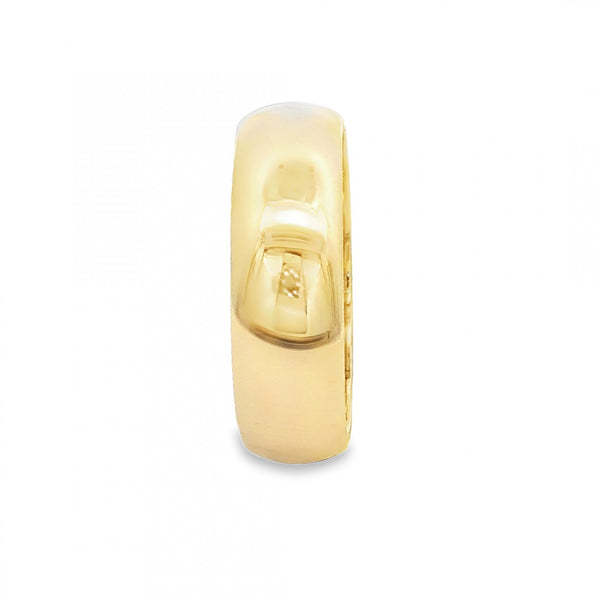 9ct Yellow Gold D-Shape Wedding Band - Size T½ - 7mm