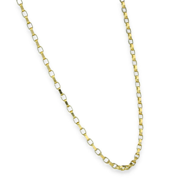 9ct Yellow Gold Oval Belcher Chain - 26" - 5.2g
