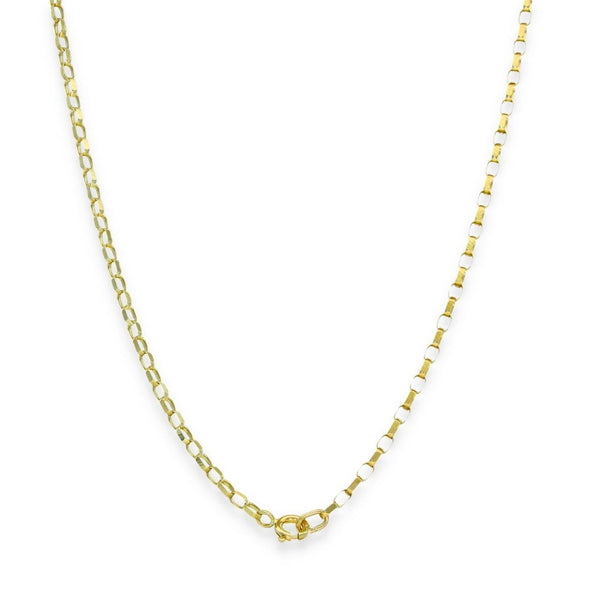 9ct Yellow Gold Oval Belcher Chain - 26" - 5.2g