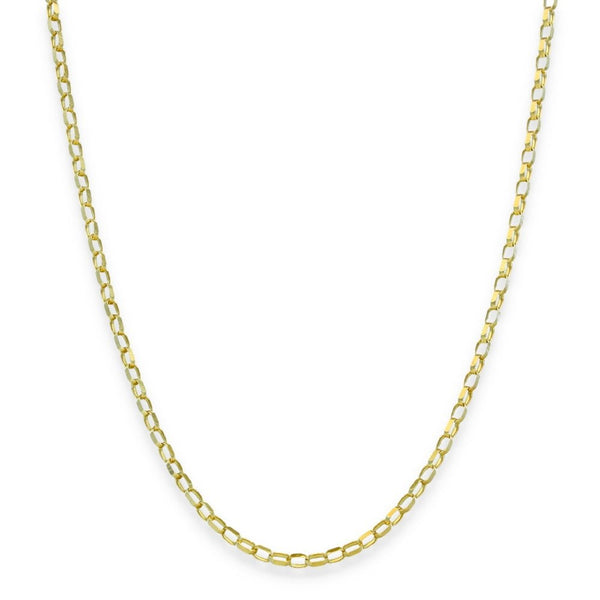 9ct Yellow Gold Oval Belcher Chain - 26" - 5.2g