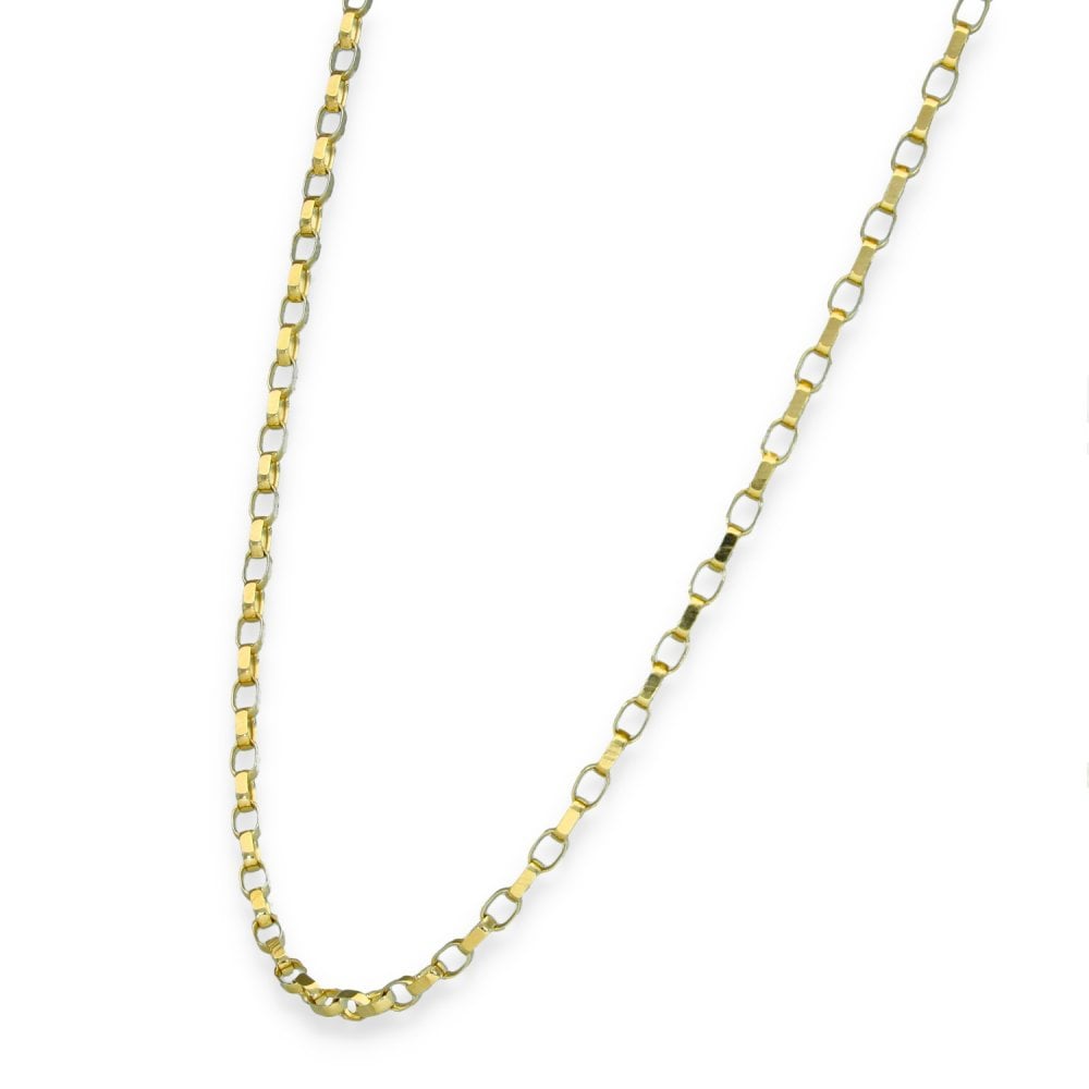 9ct Yellow Gold Oval Belcher Chain - 26" - 5.2g