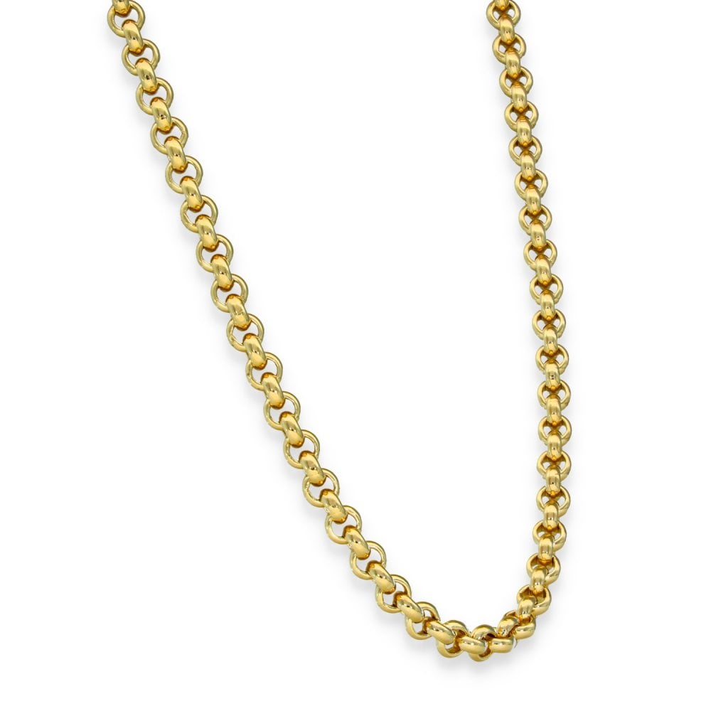 9ct Yellow Gold Heavy Round Belcher Chain - 20" - 51.0g