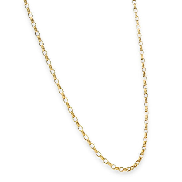 9ct Yellow Gold Hollow Oval Belcher Chain - 20" - 2.0g