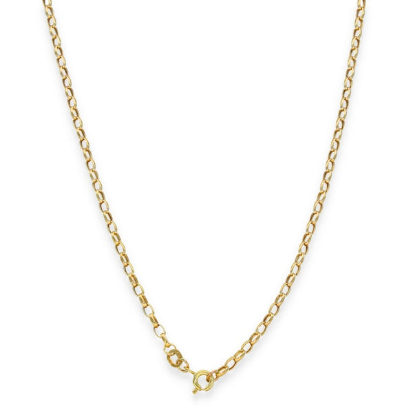 9ct Yellow Gold Hollow Oval Belcher Chain - 20" - 2.0g