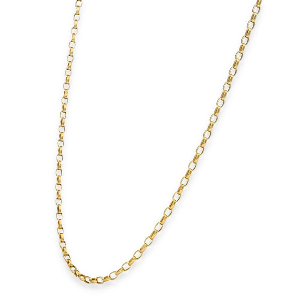 9ct Yellow Gold Hollow Oval Belcher Chain - 20" - 2.0g