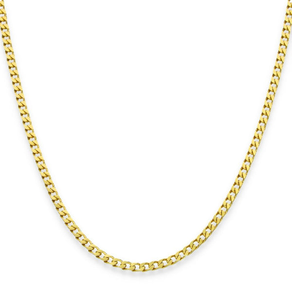 18ct Yellow Gold Closed Curb Chain - 24" - 12.4g