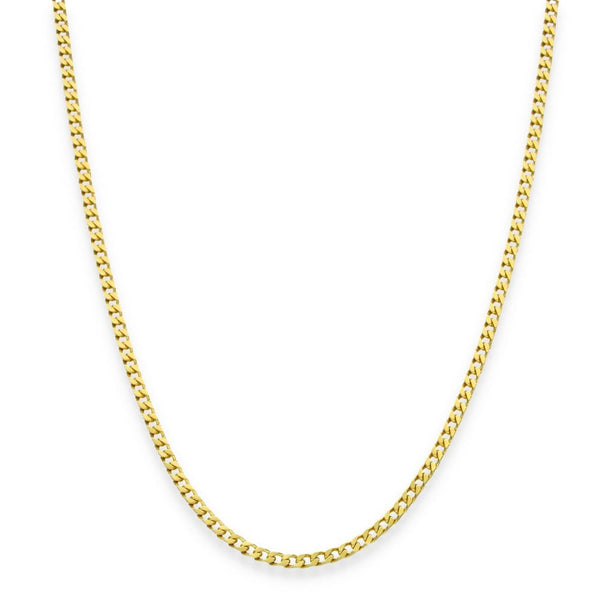 18ct Yellow Gold Closed Curb Chain - 24" - 12.4g