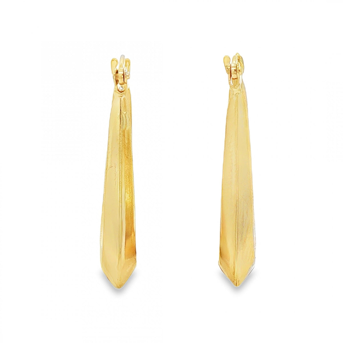 9ct Yellow Gold Graduated Handbag Hoop Earrings - 4.5x27x23mm