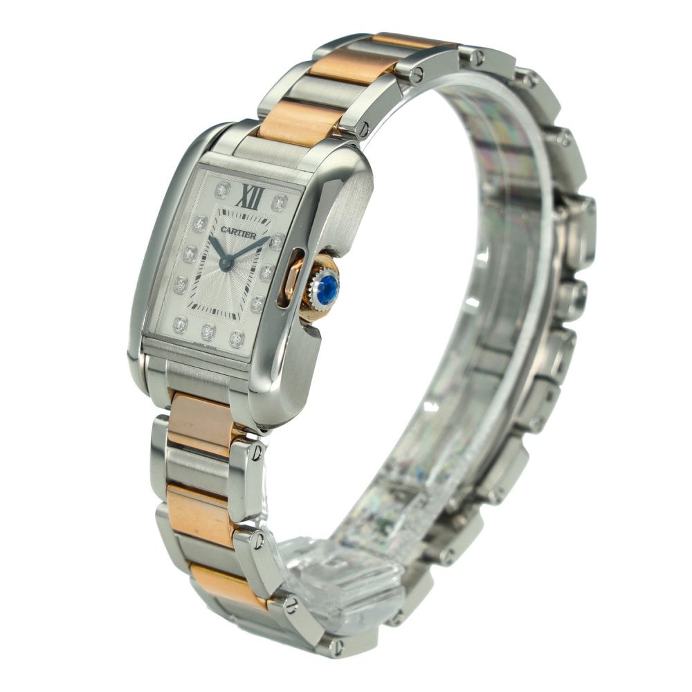Tank Anglaise Small WW100024 - Silver Diamond Dial - 2015