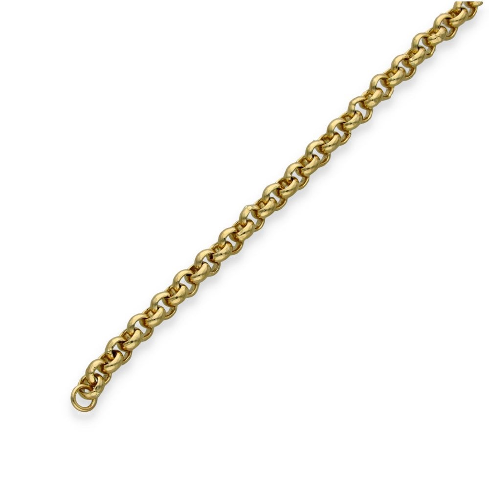 9ct Yellow Gold Round Belcher Bracelet - 7.5" - 13.9g
