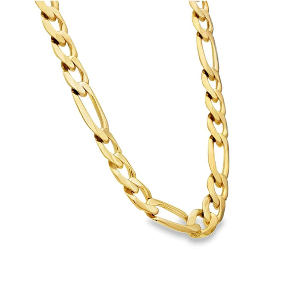 9ct Yellow Gold Heavy Figaro Chain - 20" - 71.0g