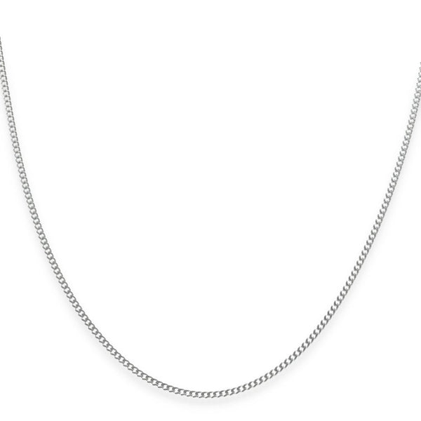 925 Sterling Silver Fine Flat Curb Chain - 20" - 2.9g
