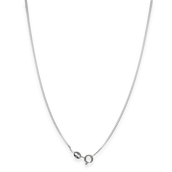 925 Sterling Silver Fine Flat Curb Chain - 20" - 2.9g