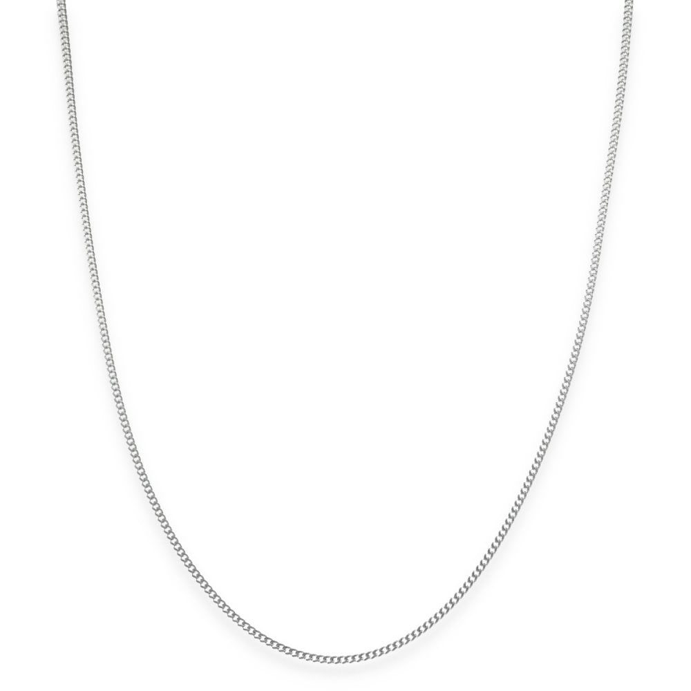 925 Sterling Silver Fine Flat Curb Chain - 20" - 2.9g